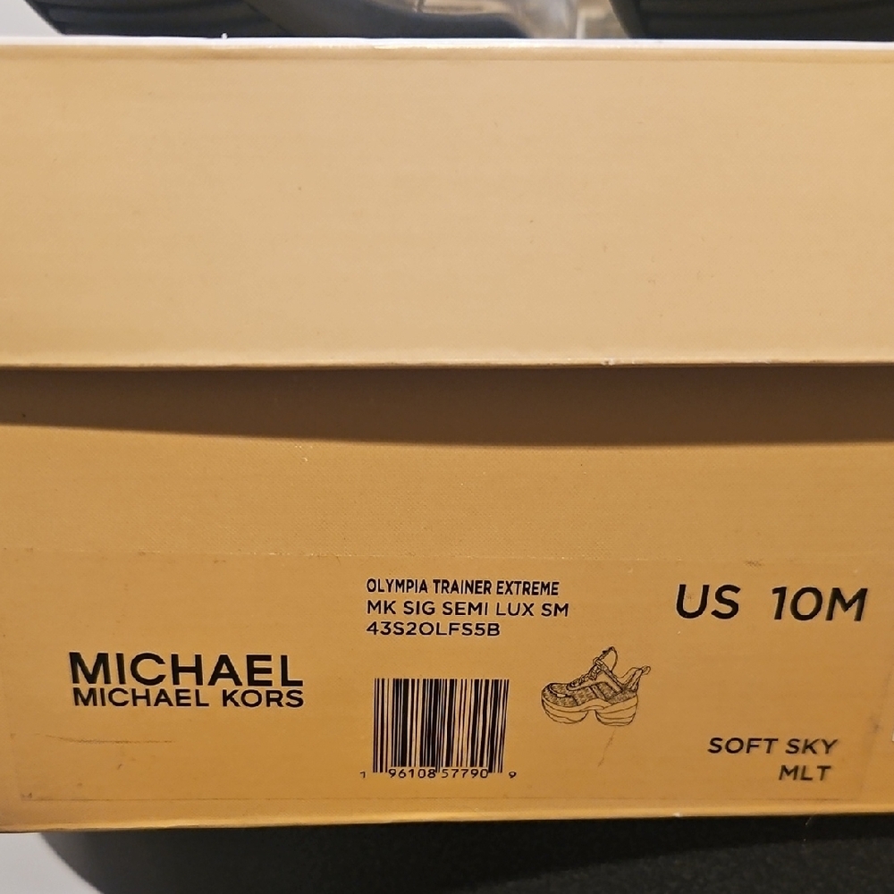 Michael Kors Denim and White High-Top Sneakers - Picture 3 of 10